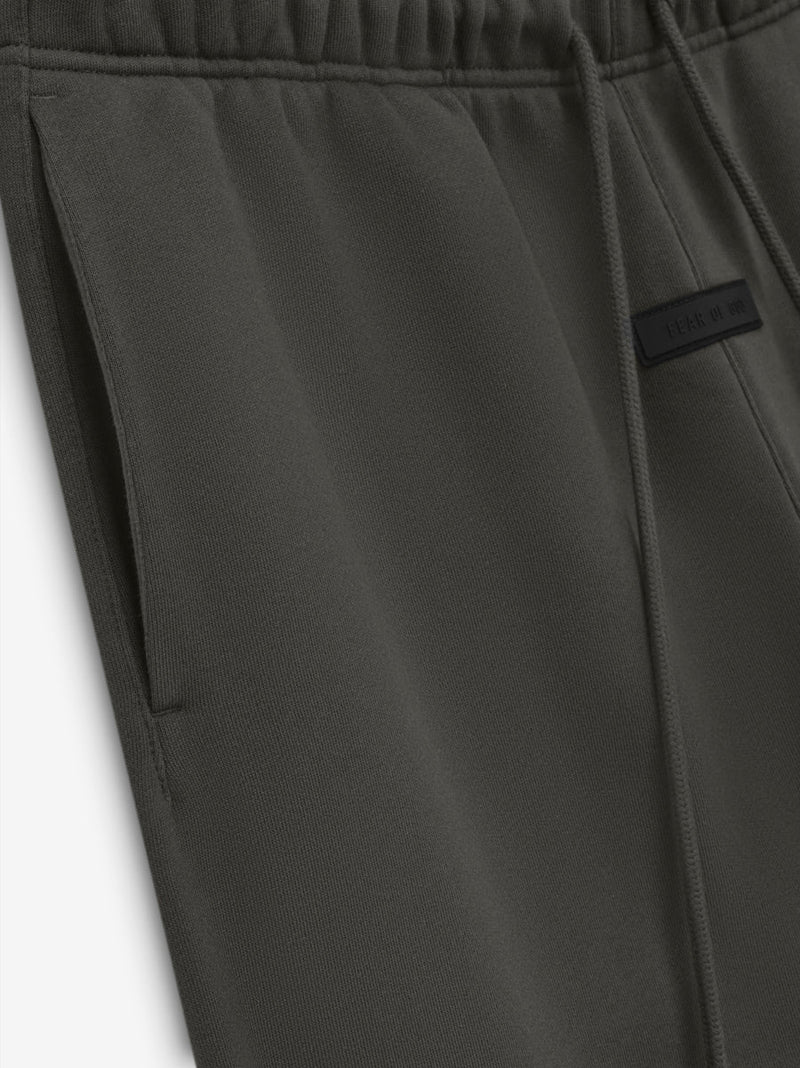 MEN- FLEECE RUNNING SHORT-JET BLACK