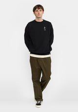 PRINTED CREWNECK - BLACK