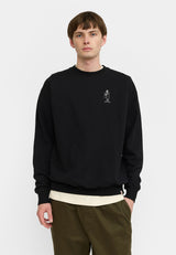 PRINTED CREWNECK - BLACK