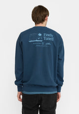 PRINTED CREWNECK - DARK BLUE