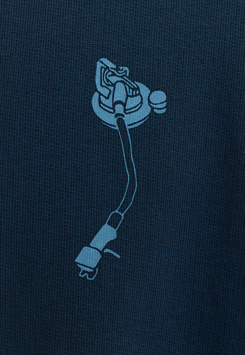 PRINTED CREWNECK - DARK BLUE