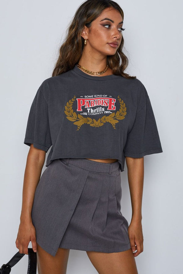 SPEED WREATH MERCH SUPER CROP TEE MERCH BLACK