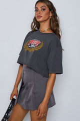 SPEED WREATH MERCH SUPER CROP TEE MERCH BLACK