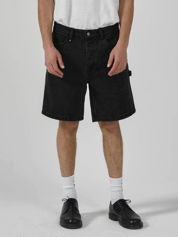 SLACKER DENIM SHORT 32 AGED BLACK