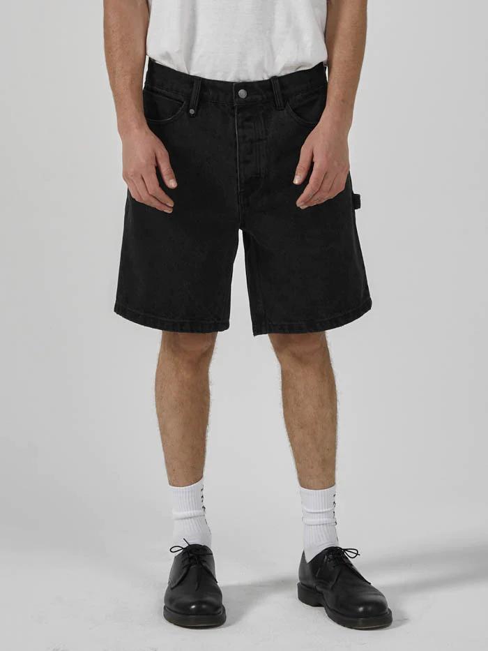 SLACKER DENIM SHORT 32 AGED BLACK