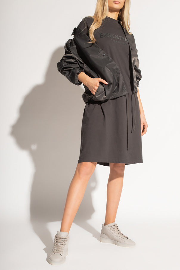 WOMEN-TEE DRESS-OFF BLACK