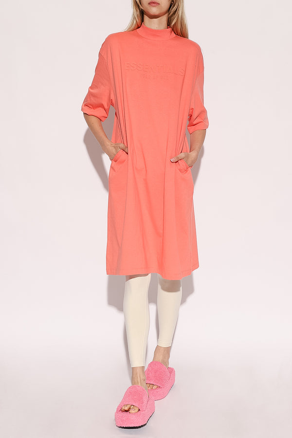 TEE DRESS-CORAL
