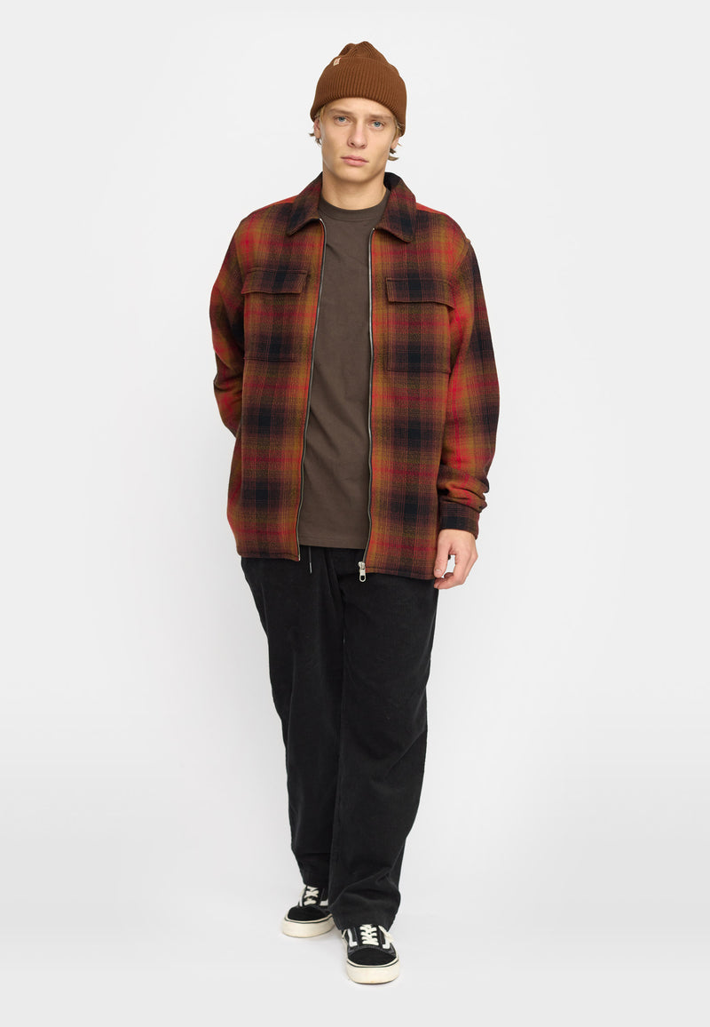 OVERSHIRT W. ZIPPER - RED