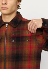 OVERSHIRT W. ZIPPER - RED