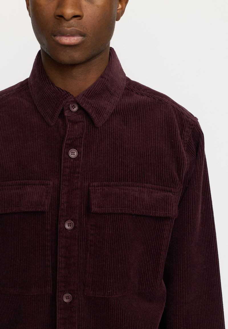 UTILITY OVERSHIRT S BURGUNDY