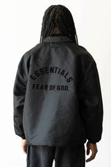 ESSENTIALS COACHES JACKET BLACK CORE