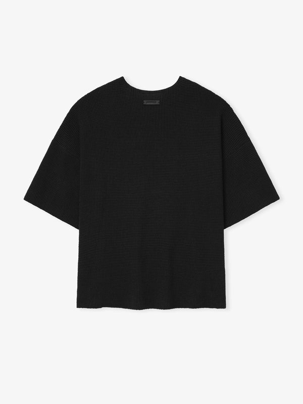 WAFFLE SHORT SLEEVE - JET BLACK