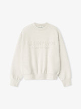 EMBOSSED CLASSIC CREWNECK SWEATER - OATMEAL HEATHER