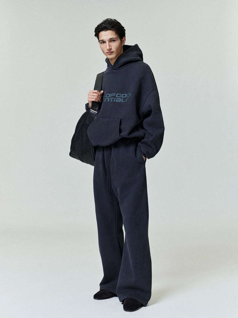 HEAVY FLEECE 90'S HOODIE - VINTAGE BLACK