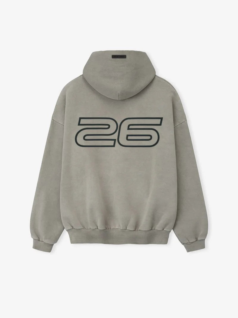 HEAVY FLEECE 90'S HOODIE - SMOKE GREY