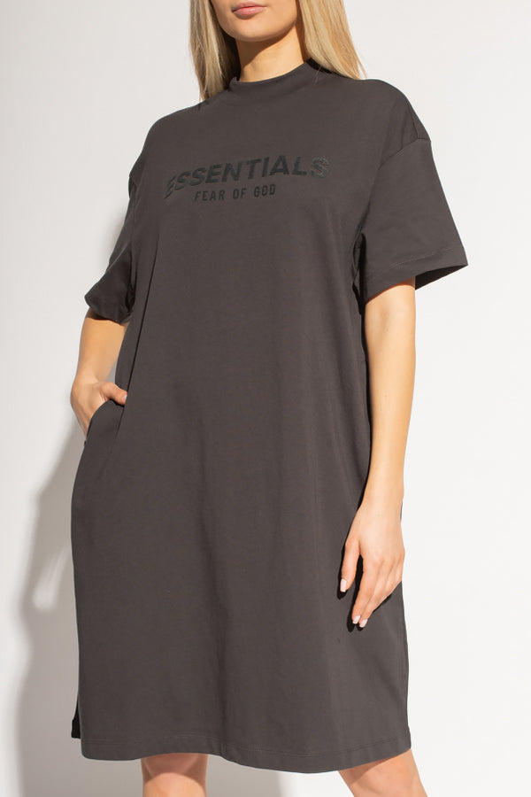 WOMEN-TEE DRESS-OFF BLACK