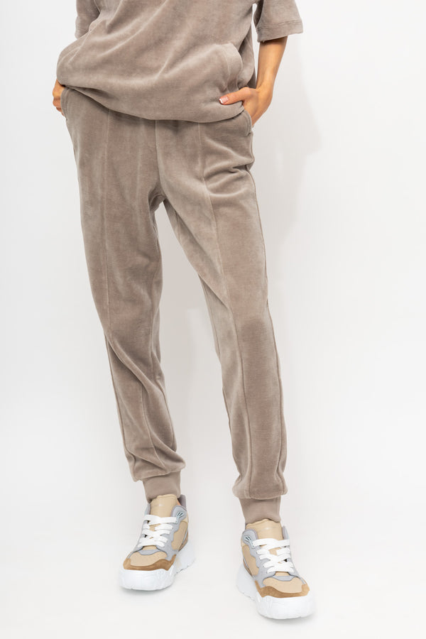 WOMEN-VELOUR PANT Desert Taupe