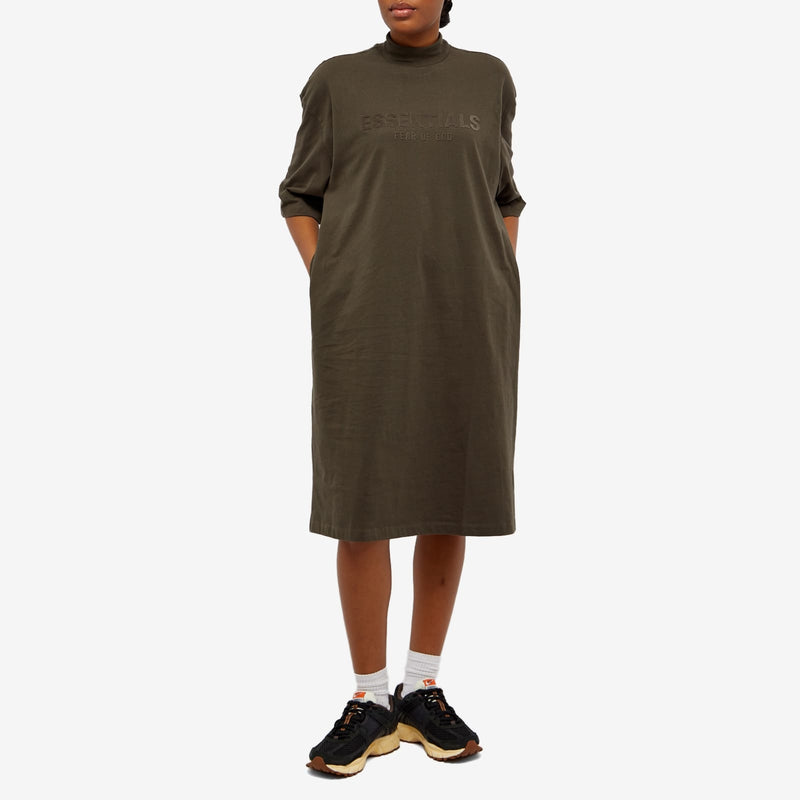 WOMEN-TEE DRESS-OFF BLACK