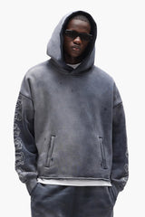 GOTHIC OUTLINE HOODIE - BLACK