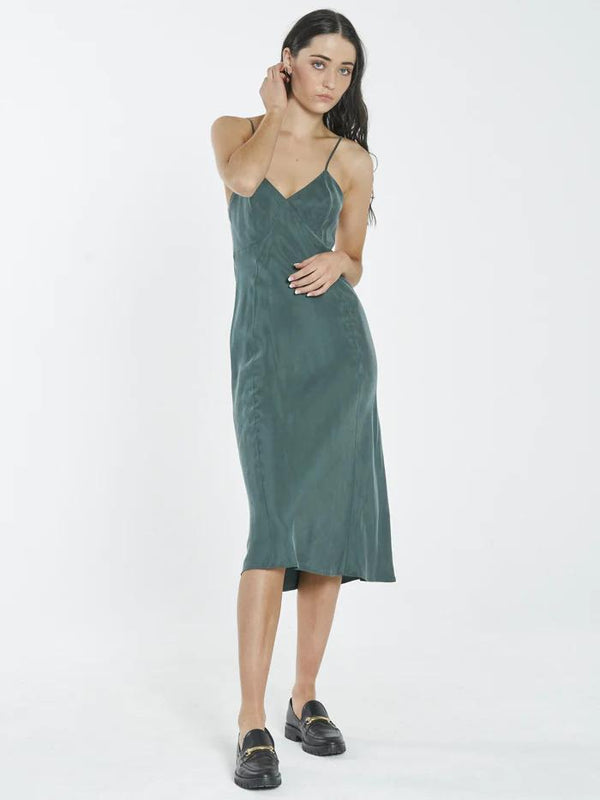 CHELSEA SLIP DRESS 10 VINTAGE TEAL