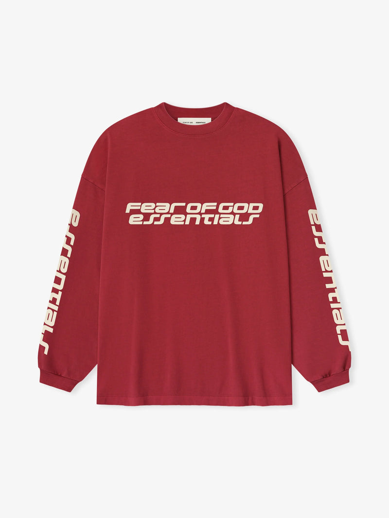 90'S LONG SLEEVE TEE - CRIMSON