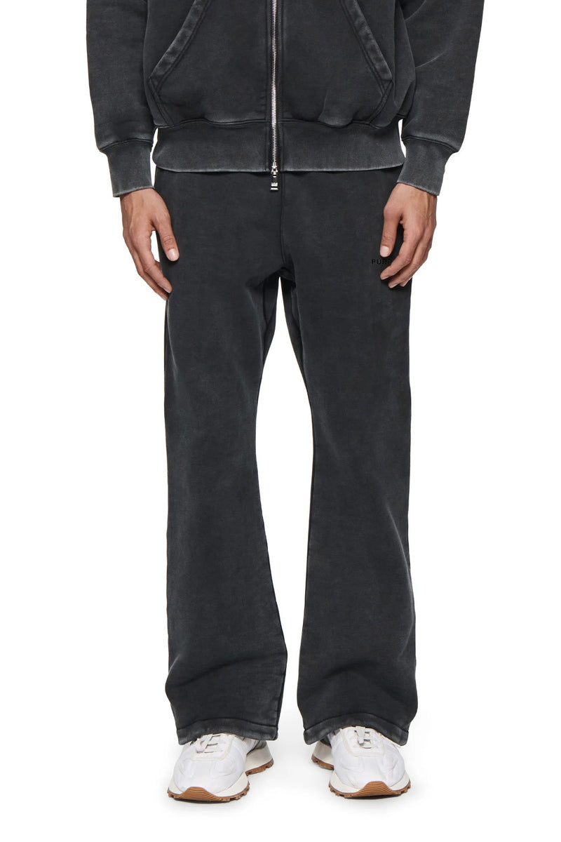 BASIC FLARED SWEATPANT - BLACK