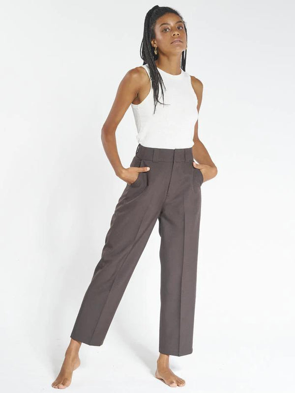 DONNA PANT 8 POSTAL BROWN