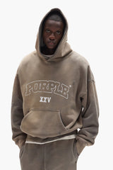 HEAVY WEIGHT FLEECE HOODIE - GRAY