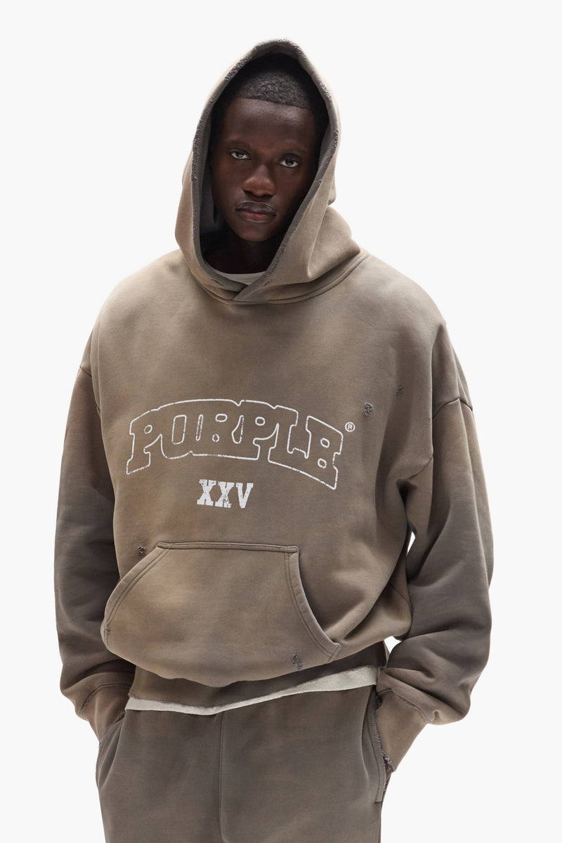 HEAVY WEIGHT FLEECE HOODIE - GRAY