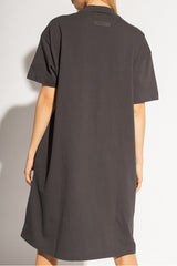 WOMEN-TEE DRESS-OFF BLACK