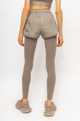 WOMEN RUNNING SHORT TAUPE
