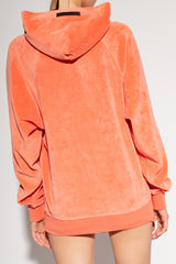 WOMEN VELOUR HOODIE CORAL