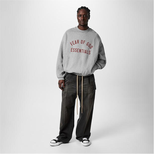 FLEECE CREWNECK - DARK HEATHER