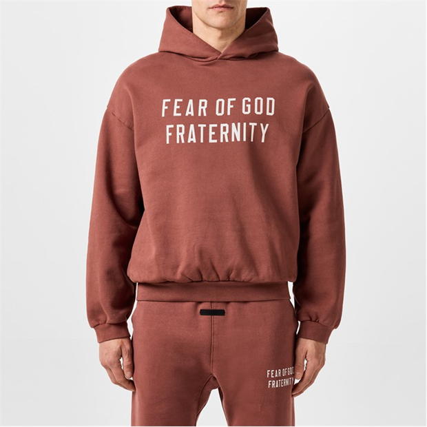 HEAVY FLEECE HOODIE - CRIMSON