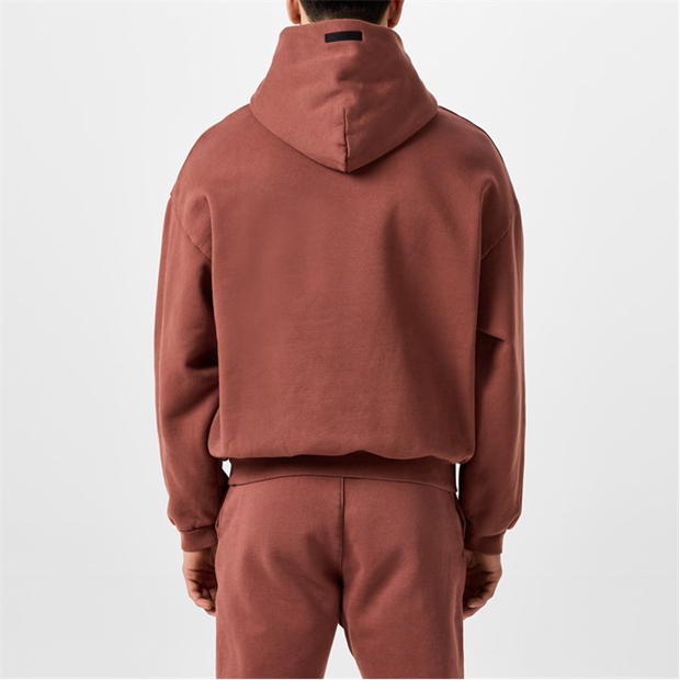 HEAVY FLEECE HOODIE - CRIMSON