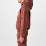 HEAVY FLEECE HOODIE - CRIMSON
