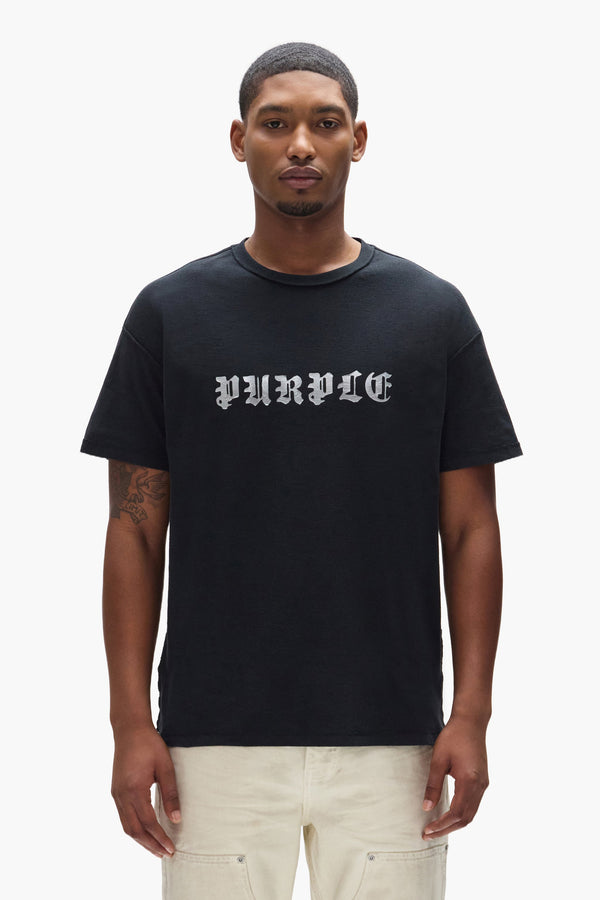 TAPED GOTHIC P TEE - BLACK