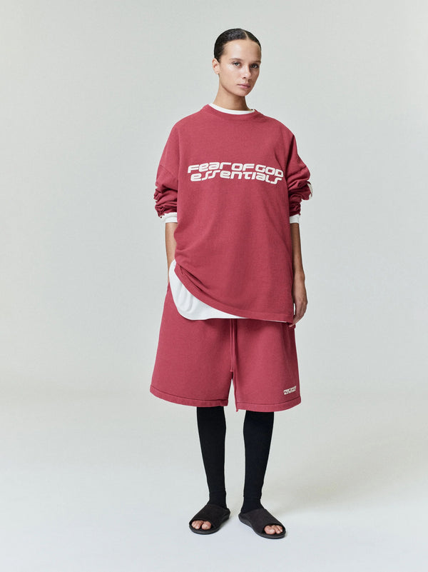 90'S LONG SLEEVE TEE - CRIMSON