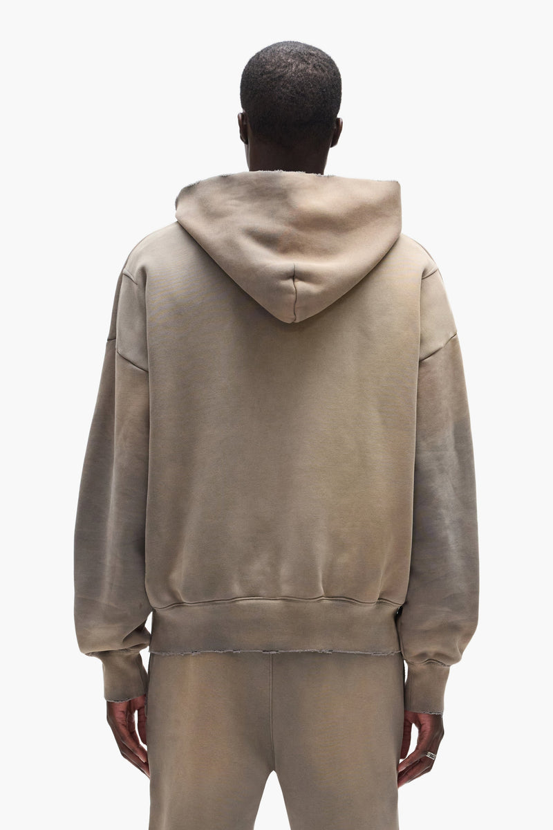 HEAVY WEIGHT FLEECE HOODIE - GRAY