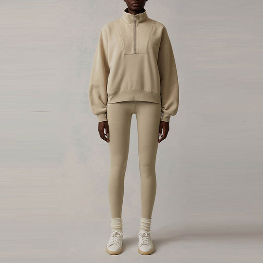 WOMENS 1/2 ZIP PULLOVER - WHEAT