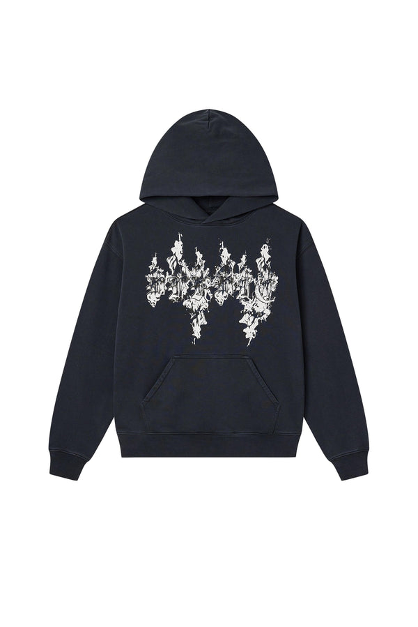 GOTHIC FLAMES - HEAVY WEIGHT FLEECE HOODY