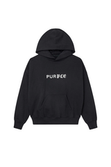 BLACK HEAVY WEIGHT FLEECE HOODIE- BLACK