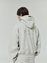 CLASSIC FIT FLEECE HOODIE - HEATHER STONE