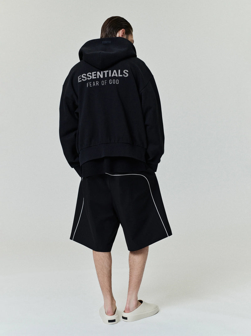 CLASSIC FIT FLEECE ZIP - JET BLACK