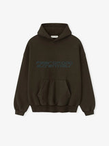 HEAVY FLEECE 90'S HOODIE - BROWN
