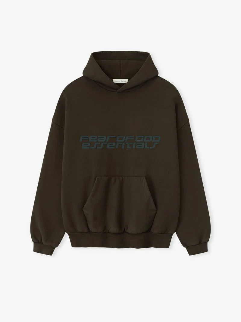 HEAVY FLEECE 90'S HOODIE - BROWN
