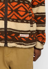 PRINTED TEDDY JACKET - ORANGE