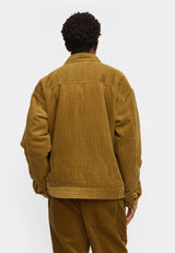 PADDED CORDUROY JACKET - DUST BROWN