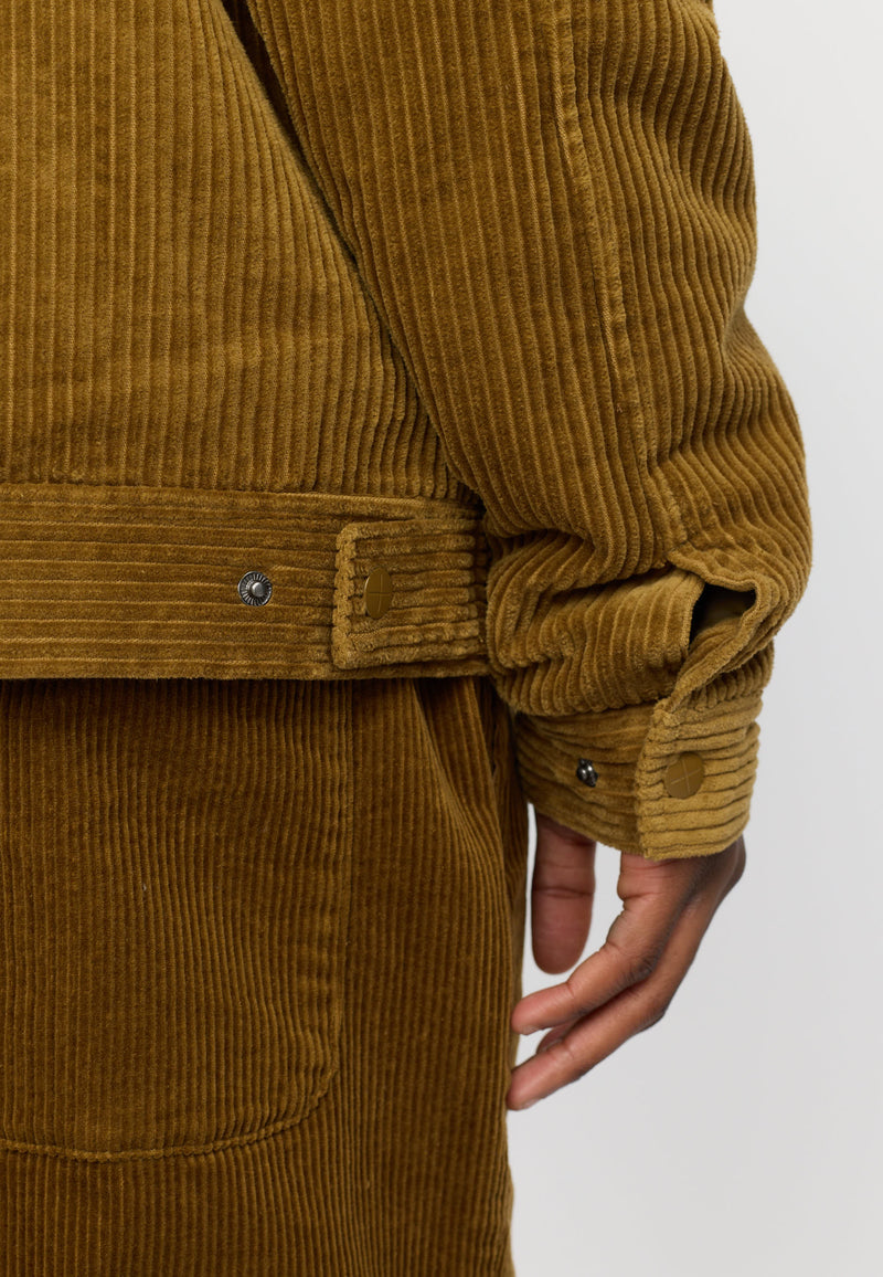 PADDED CORDUROY JACKET - DUST BROWN