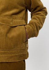 PADDED CORDUROY JACKET - DUST BROWN